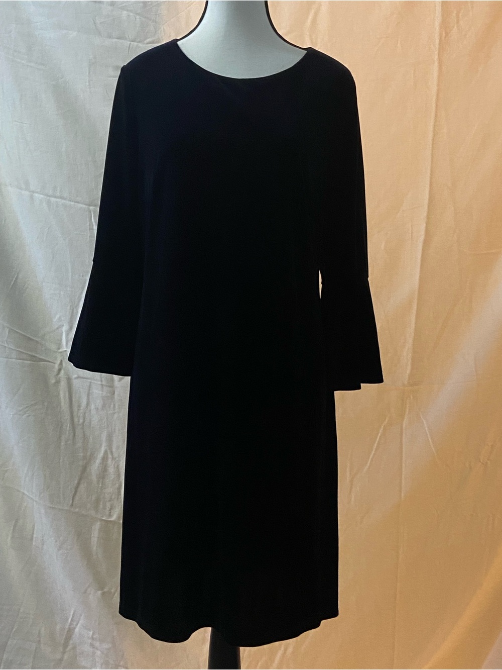 Tommy Hilfiger Black A-Line Dress with Bell Sleeves
